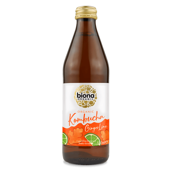Biona Ginger Lime Organic Kombucha is available at Organic Soda Pops