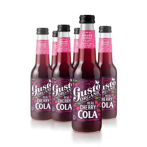 Gusto Organic Real Cherry Cola is available at Organic Soda Pops