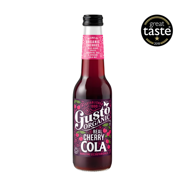 Gusto Organic Real Cherry Cola is available at Organic Soda Pops