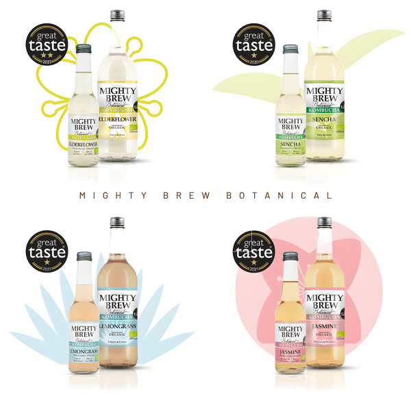Mighty Brew Premium Organic Kombucha is available at Organic Soda Pops