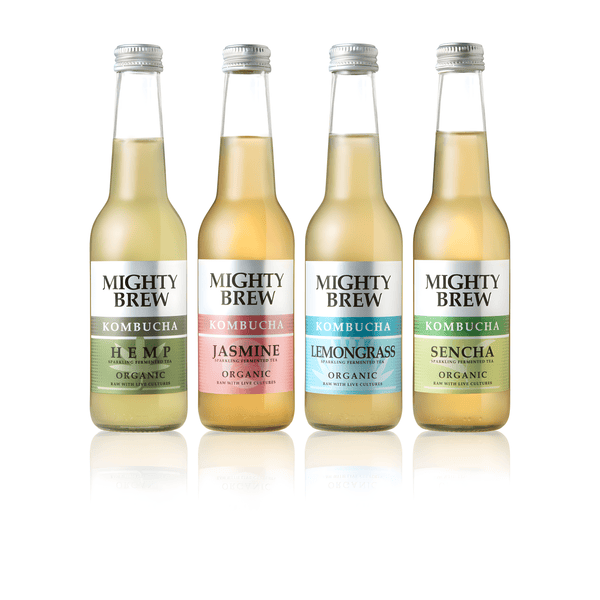 Mighty Brew Premium Organic Kombucha is available at Organic Soda Pops