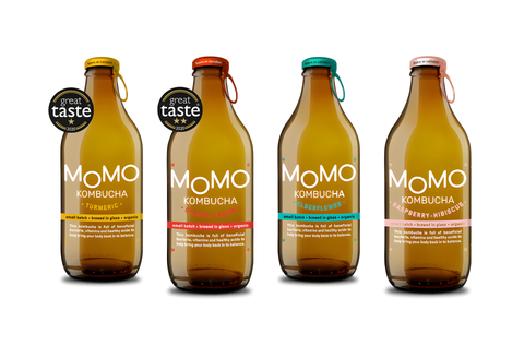MOMO Organic Kombucha  is available at Organic Soda Pops