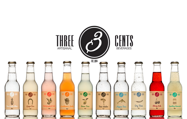 Three Cents 100% Natural Artisanal Beverages are available at Organic Soda Pops