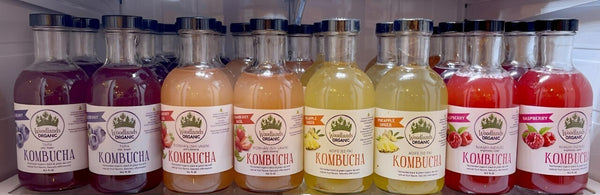 Woodlands Organic Kombucha is available at Organic Soda Pops