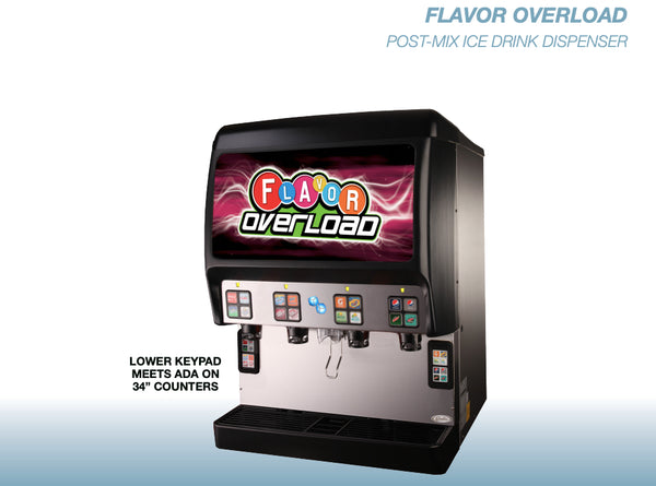 Flavor Overload fountain soda machine is available at organicsodapops.com