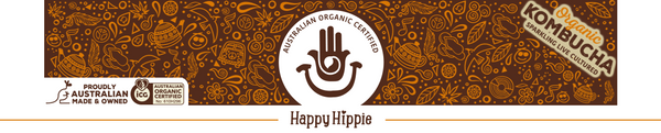 Happy Hippie organic kombucha is available at Organic Soda Pops