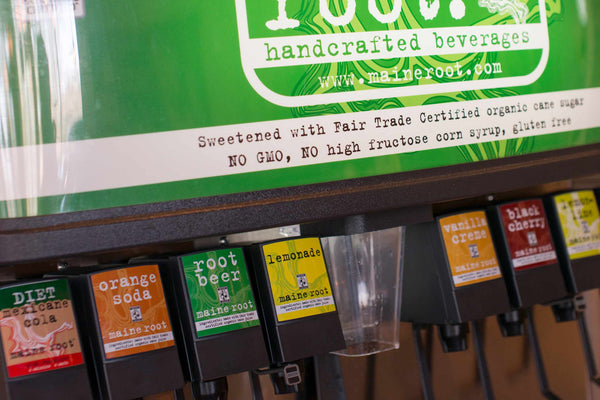 Maine Root fair-trade natural fountain soda is available at Organic Soda Pops