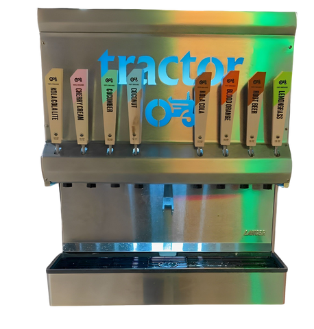 This Lancer custom designed beverage dispenser is available at Organic Soda Pops.