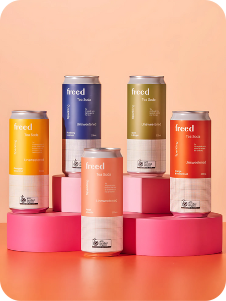 Freed Organic Tea Soda lightly sparkling organic tea beverage