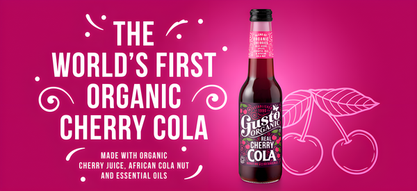 Gusto Organic Real Cherry Cola is available at Organic Soda Pops