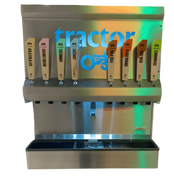 Lancer Worldwide custom designed beverage dispenser is available at Organic Soda Pops.