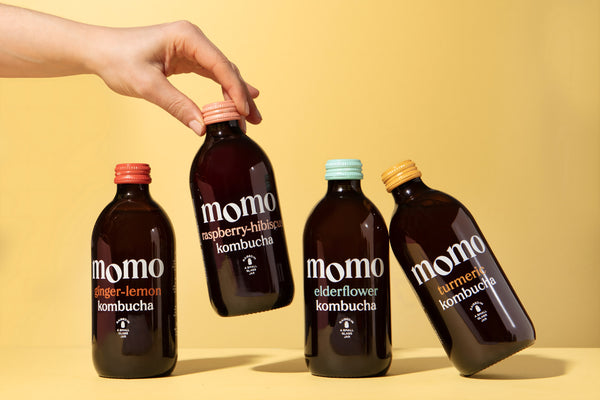 MOMO Organic Kombucha is available at Organic Soda Pops