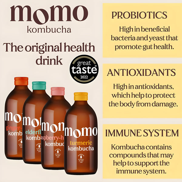 MOMO Organic Kombucha is available at Organic Soda Pops