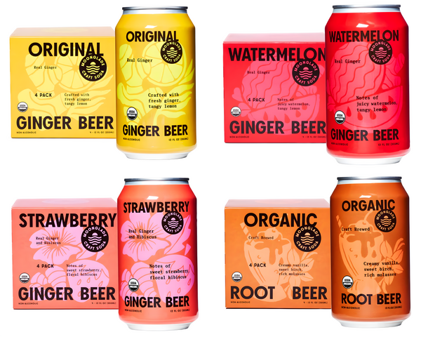 Buy Moonglade Organic Ginger Beer and Organic Root Beer Wholesale at Organic Soda Pops.