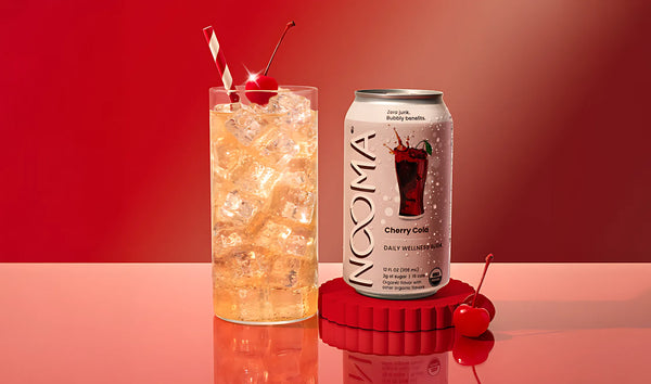 NOOMA organic wellness soda Cherry Col;a