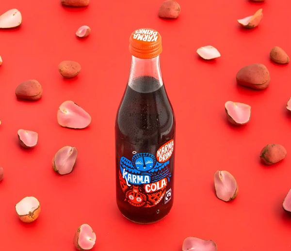 Karma Cola organic fairtrade cola bottle with natural ingredients