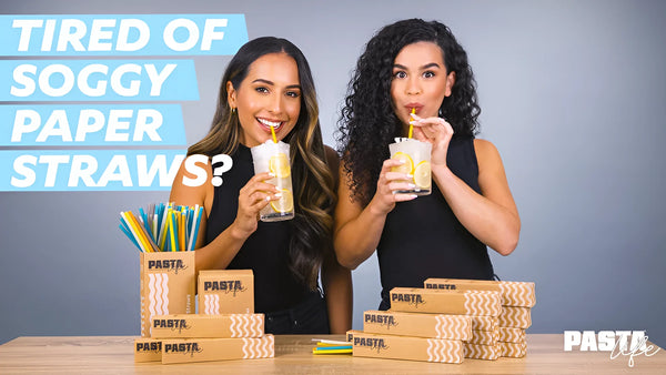 Pasta Life sustainable drinking straw made from pasta ingredients