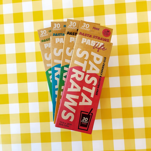 Pasta Life gluten-free eco-friendly biodegradable pasta straws for soda pops
