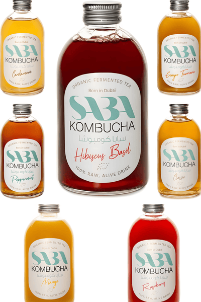 Saba Organic Kombucha is available at Organic Soda Pops