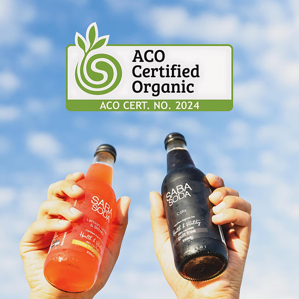 Saba Organic Soda ACO Certified Organic