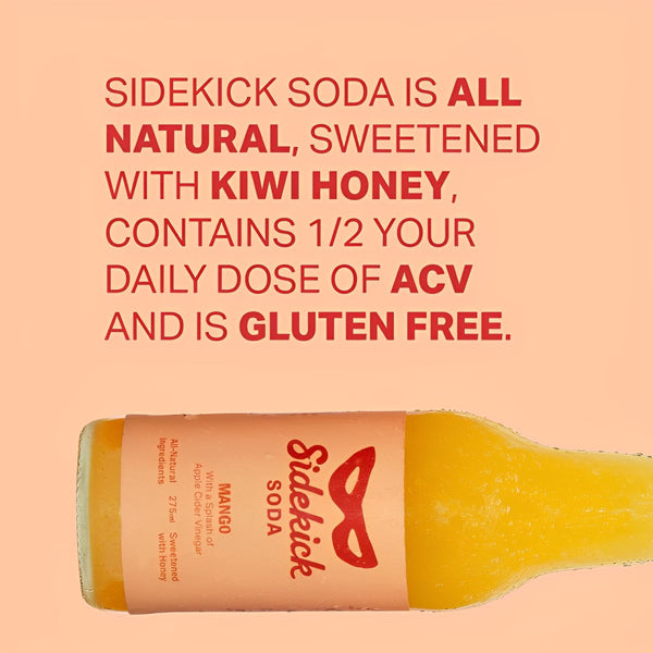 Sidekick Soda is gluten free and available at Organic Soda Pops