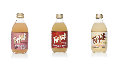 Top Note Organic Soda and Sparkling Tonic Flavors.