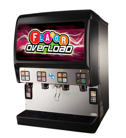 Flavor Overload fountain soda machine is available at organicsodapops.com