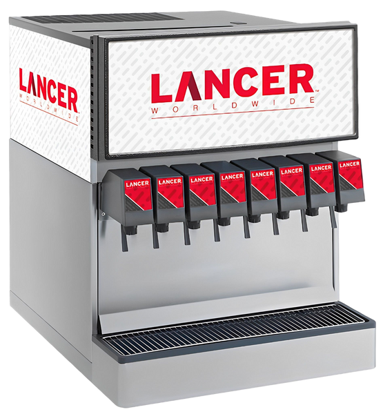 The Lancer CED 8000 fountain soda machine is available at Organic Soda Pops