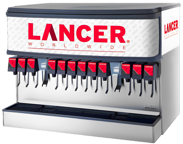 The Lancer IBD 44 12LEVSS self-serve fountain soda machine is available at Organic Soda Pops.