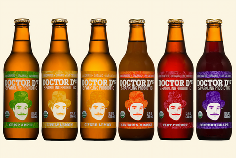 Doctor D's Sparkling Probiotic Organic Soda is available at Organic Soda Pops