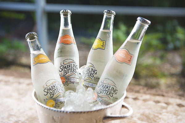 Sparkling Bitters sparkling water is available at Organic Soda Pops